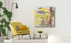 Red Yellow Gray Abstract