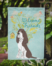 Load image into Gallery viewer, 11 x 15 1/2 in. Polyester Welcome Friends Brown Springer Spaniel Garden Flag 2-Sided 2-Ply