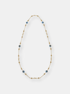 Summer Nights Turquoise Layered Necklace In 14K Yellow Gold Plated Sterling Silver