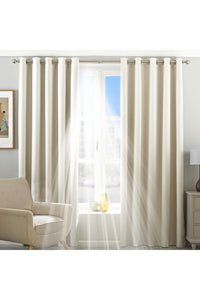 Riva Home Eclipse Blackout Eyelet Curtains (Ivory) (66 x 54in (168 x 137cm))