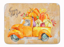 Load image into Gallery viewer, 19 in x 27 in Fall Harvest Schnauzer #2 Machine Washable Memory Foam Mat