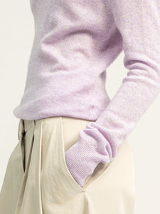 Deep V Neck Sweater - Lavender