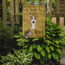 Load image into Gallery viewer, Wire Haired Fox Terrier Spoiled Dog Lives Here Garden Flag 2-Sided 2-Ply