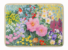 Load image into Gallery viewer, 19 in x 27 in Winter Floral by Anne Searle Machine Washable Memory Foam Mat