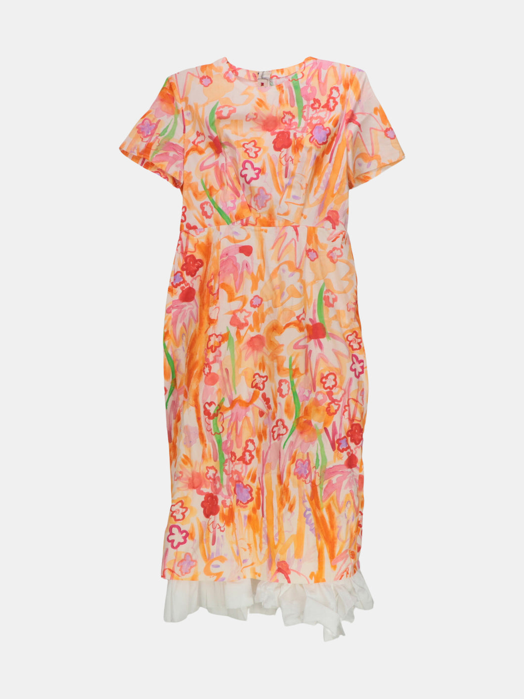 Marni Women's Nectarine Waterfall Comp Poplin Dress