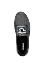 Load image into Gallery viewer, Womens/Ladies On The Go Boat Shoes - Black/White