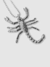 Load image into Gallery viewer, Sterling Silver Scorpion Charm Necklace