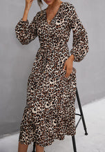 Load image into Gallery viewer, Leopard Print Flowy Midi Dress