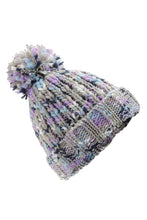 Load image into Gallery viewer, Unisex Twister Pop Pom Beanie - Lavender Twist