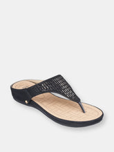 Load image into Gallery viewer, Jamm Black Flat Sandals