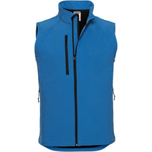 Load image into Gallery viewer, Russell Mens 3 Layer Soft Shell Gilet Jacket (Azure Blue)