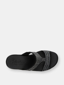Skechers Womens/Ladies Rumble On Bling Gal Sandals (Black/Silver)