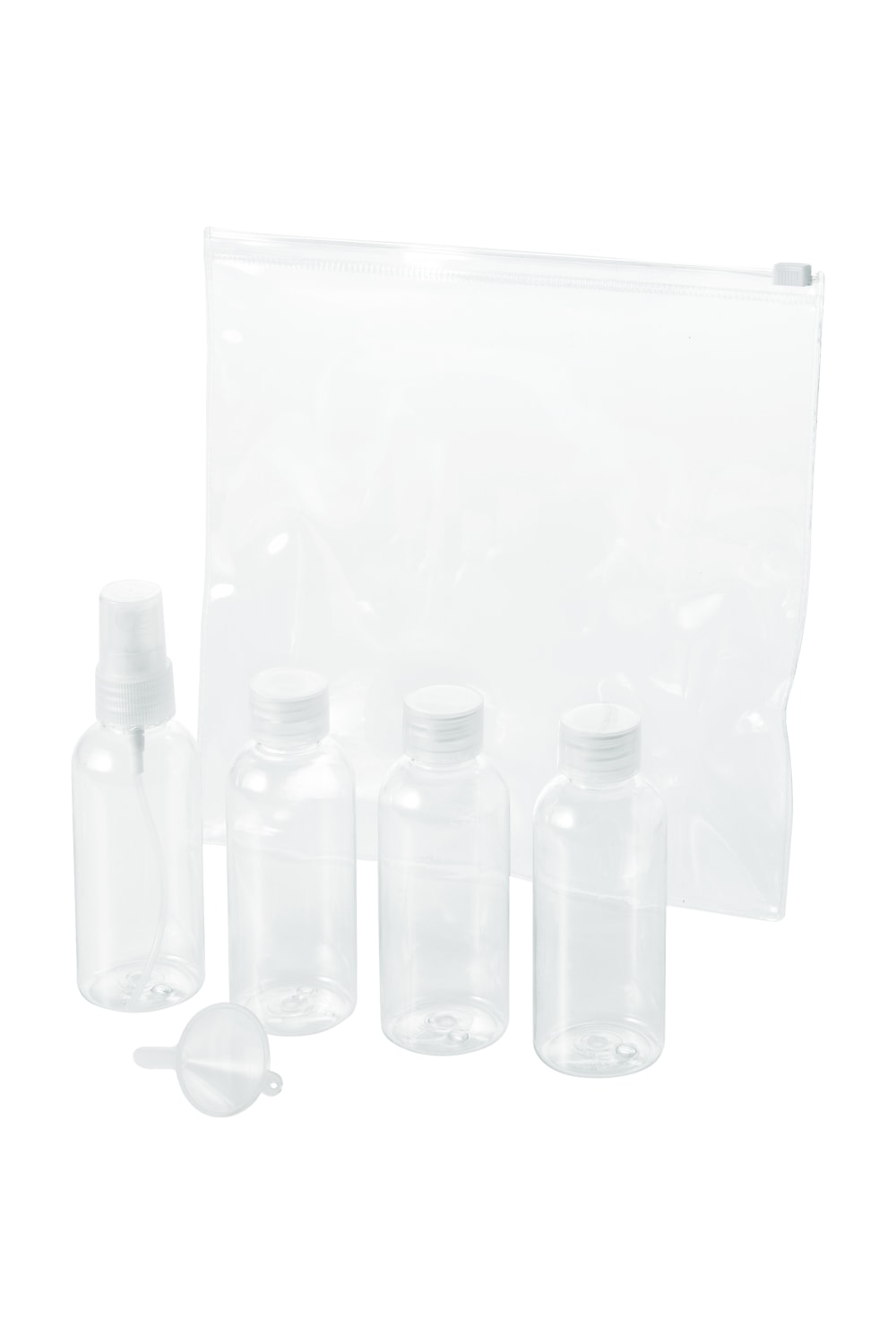 Bullet Tokyo Airline Approved Travel Bottle Set (Pack of 2) (Transparent) (7.3 x 1.5 x 7.1 inches)