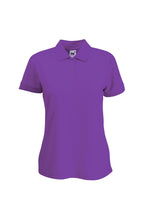 Load image into Gallery viewer, Fruit Of The Loom Womens Lady-Fit 65/35 Short Sleeve Polo Shirt (Purple)