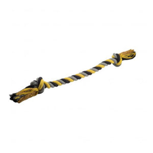 Ancol Jumbo Jaws Big Dog Rope Toy (Black/Yellow/Gray) (Ball Tugger)