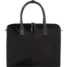Load image into Gallery viewer, Black Large Calf Hair Leather Grab Bag | Byrya