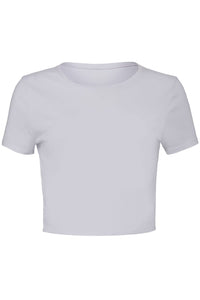 Bella + Canvas Womens/Ladies Polycotton Crop T-Shirt (White)