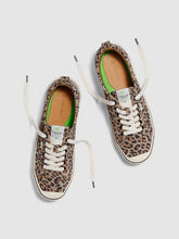 Load image into Gallery viewer, OCA Low Stripe Leopard Print Suede Sneaker Women