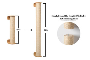Cylinder: Wall Mounted Using & Floor Using Cat Scratcher, Scratching Post