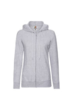 Load image into Gallery viewer, Fruit Of The Loom Ladies Fitted Hooded Sweatshirt (Heather Grey)