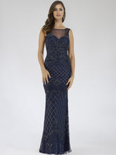 Load image into Gallery viewer, 29538 - Illusion Neckline Long Dress