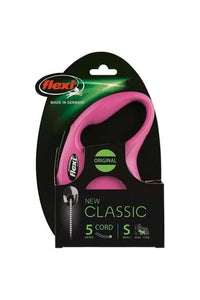 Flexi New Comfort Retractable Tape Dog Leash (Pink) (S (16.4ft))