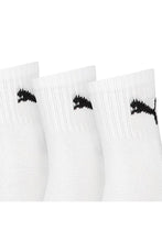 Load image into Gallery viewer, Puma Unisex Adult Lightweight Crew Socks (Pack of 3) (White)