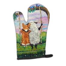 Load image into Gallery viewer, Corgi With Sheep Love Grows Oven Mitt