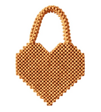 Load image into Gallery viewer, Hati Heart Wood-Beaded Tote Bag
