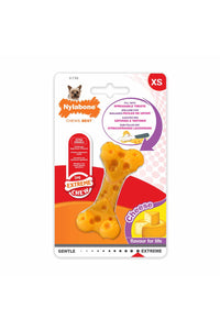 Nylabone Cheese Flavored Bone Dog Chew Toy (Yellow) (S)