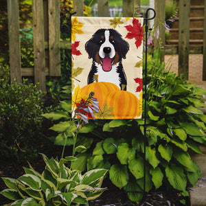11 x 15 1/2 in. Polyester Bernese Mountain Dog Thanksgiving Garden Flag 2-Sided 2-Ply