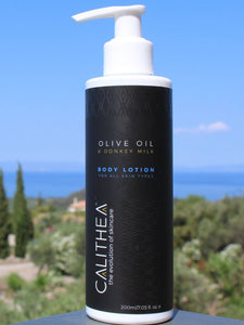 Olive Oil & Donkey Milk Body Lotion: 97% Natural Content