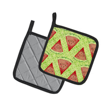 Load image into Gallery viewer, Watercolor Watermelon Pair of Pot Holders