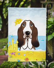 Load image into Gallery viewer, 11 x 15 1/2 in. Polyester Basset Hound Summer Beach Garden Flag 2-Sided 2-Ply