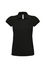 Load image into Gallery viewer, B&amp;C Womens/Ladies Heavymill Cotton Short Sleeve Polo Shirt (Black)
