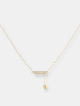 Load image into Gallery viewer, Wrecking Ball Double Bar Bolo Adjustable Diamond Lariat Necklace In 14K Yellow Gold Vermeil On Sterling Silver