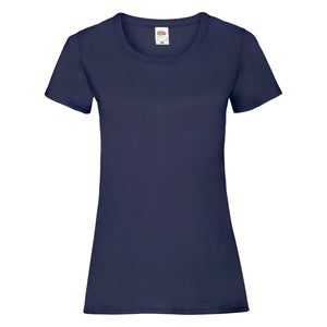 Fruit Of The Loom Ladies/Womens Lady-Fit Valueweight Short Sleeve T-Shirt (Pack of 5) (Deep Navy)