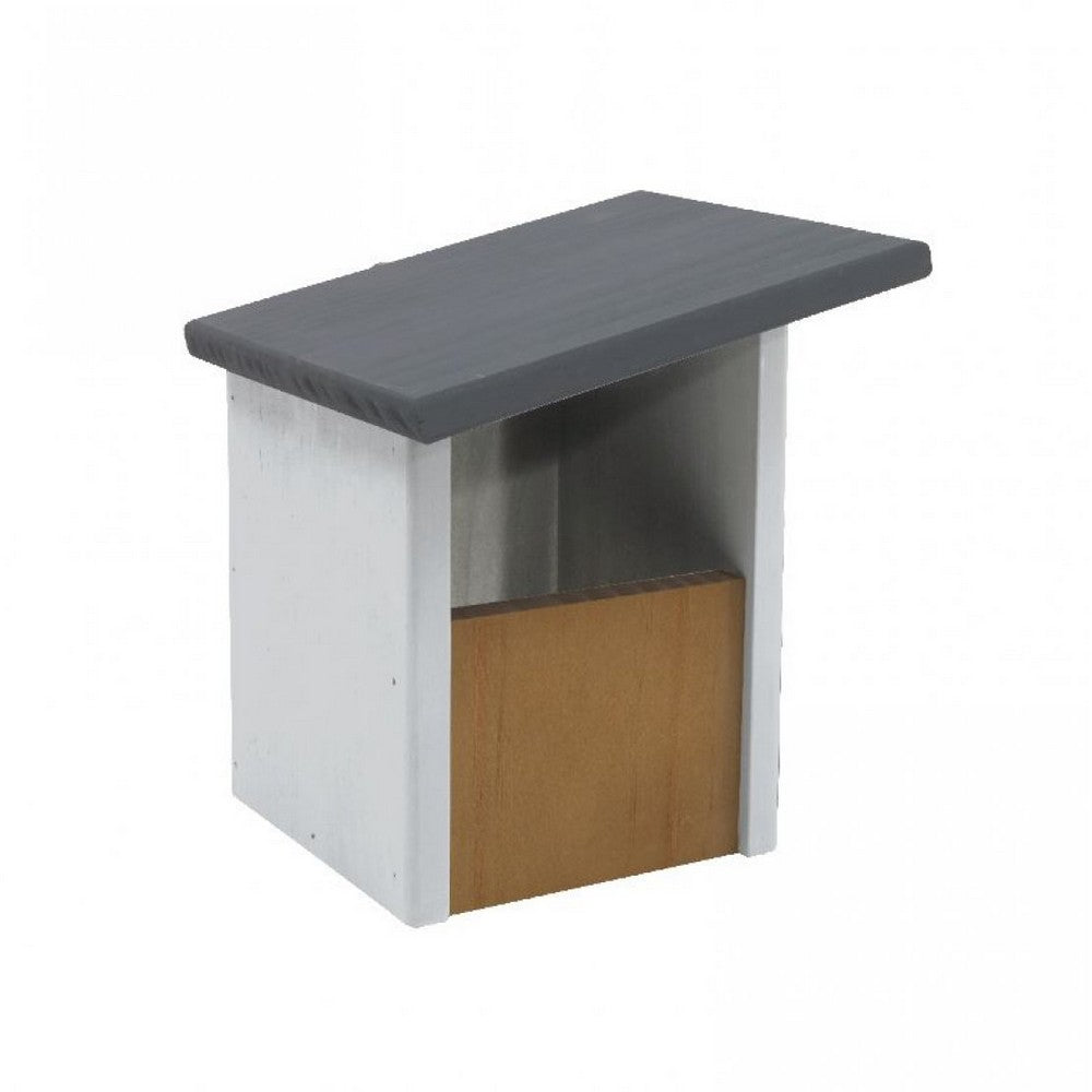Henry Bell Elegance Sloping Roof Open Front Nest Box (White/Gray) (One Size)