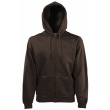 Load image into Gallery viewer, Fruit Of The Loom Mens Premium 70/30 Hooded Zip-Up Sweatshirt / Hoodie (Chocolate)