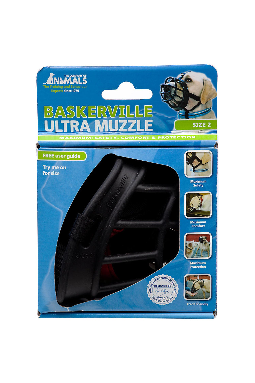 Company Of Animals Baskerville Ultra Dog Muzzle (Black) (Size 2)
