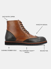 Load image into Gallery viewer, Elijah Wingtip Ankle Boot