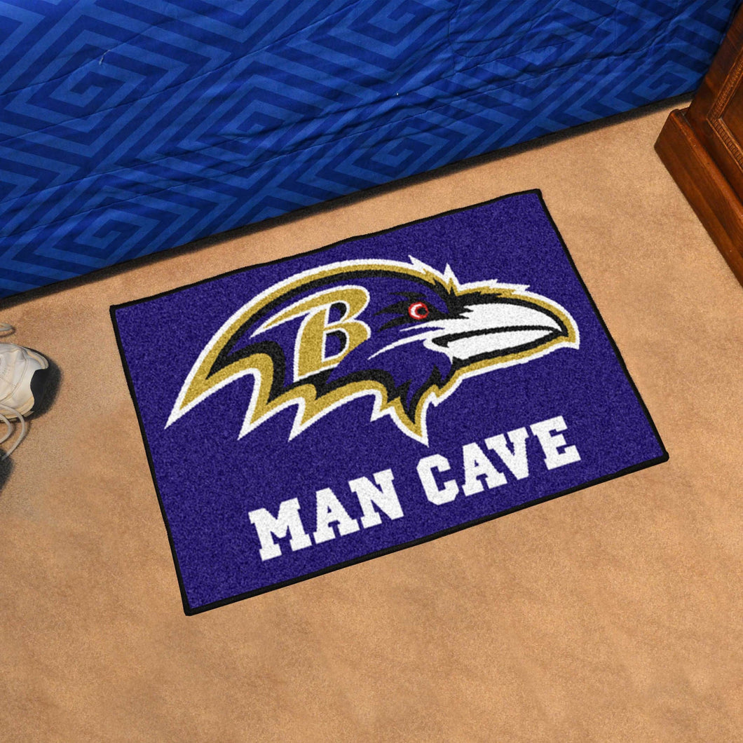 Baltimore Ravens Man Cave Starter Mat Accent Rug