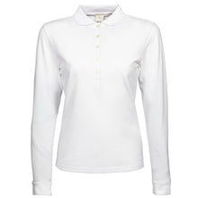 Load image into Gallery viewer, Tee Jays Womens/Ladies Luxury Stretch Long Sleeve Polo Shirt (White)
