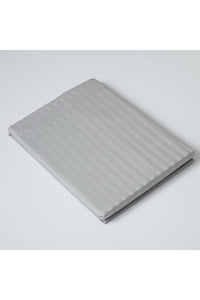 Belledorm 540 Thread Count Satin Stripe Flat Sheet (Platinum) (Queen) (UK - Kingsize)