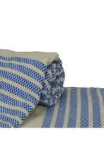 Load image into Gallery viewer, A&amp;R Towels Hamamzz Peshtemal traditional Woven Towel (Ocean Blue/Cream) (One Size)
