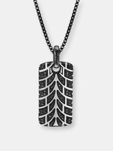 Load image into Gallery viewer, Racer Swag Black Rhodium Plated Sterling Silver Tire Tread Black Diamond Tag