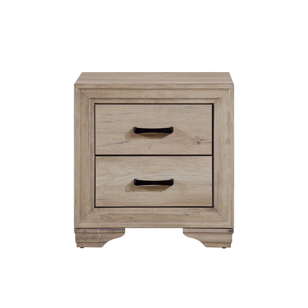 Lindley 2-Drawer Natural Nightstand