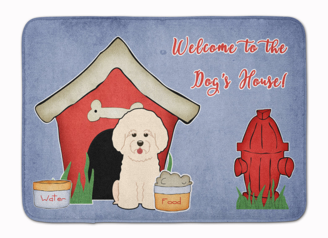19 in x 27 in Dog House Collection Bichon Frise Machine Washable Memory Foam Mat