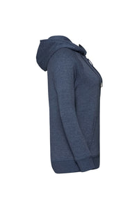 Russell Womens/Ladies HD Zip Hooded Sweatshirt (Bright Navy Marl)