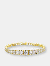 Load image into Gallery viewer, .925 Sterling Silver Gold Plated Cubic Zirconia Graduating Bracelet
